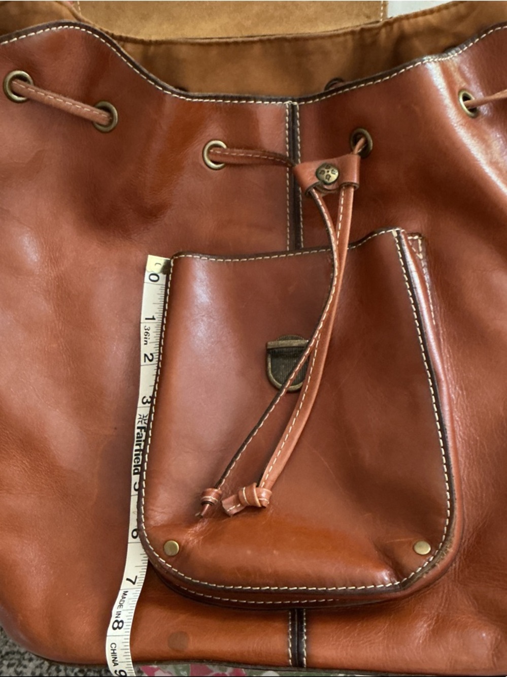 Patricia Nash Brown Leather Backpack - Picture 6 of 8